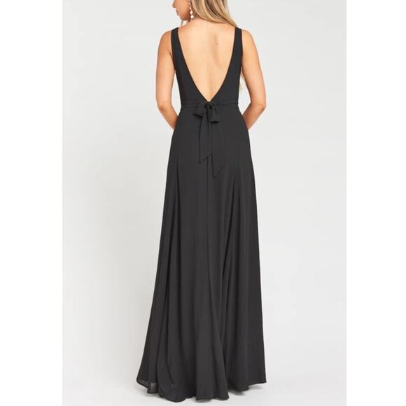 SHOW ME YOUR MUMU Jenn Chiffon Maxi Dress Black Medium M - Picture 2 of 11